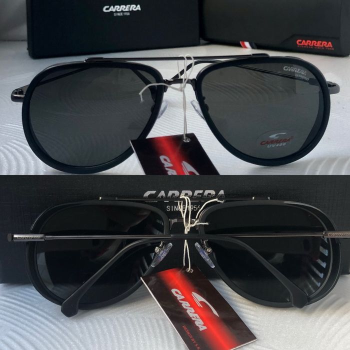 Мъжки слънчеви очила авиатор carrera 2 цвята черни мат лак