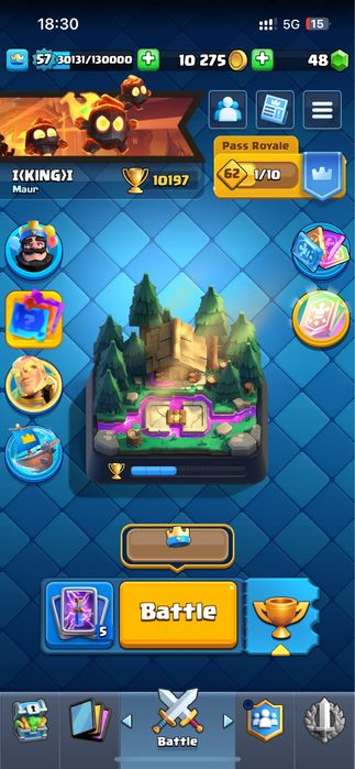 Продам аккаунт clash royal, 10200 кубков.