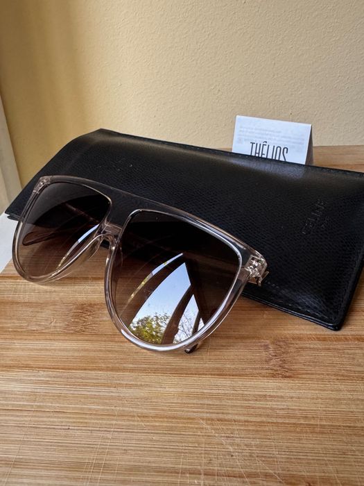 Унисекс слънчеви очила Celine Aviator в кафяв цвят/ Оригинални слънчеви очила CELINE CL40061IN
