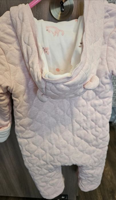 Combinezon bebe Smyk primăvară-toamnă cu glugă