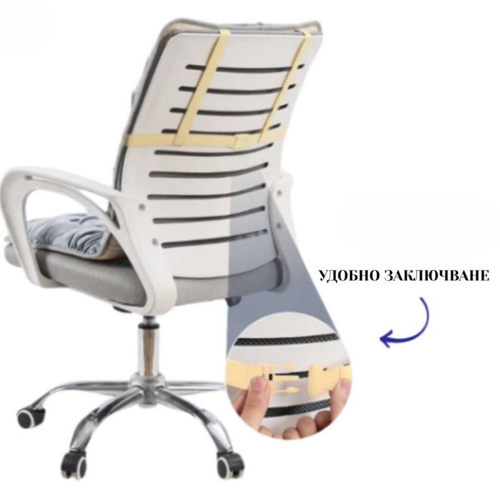 Ергономична отопляема седалка с велур и подвижна възглавница