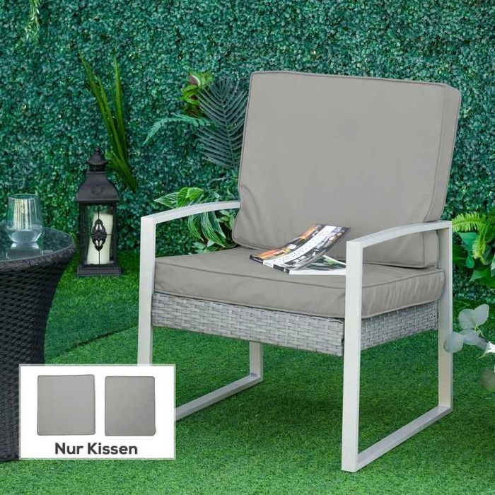 Комплект от 2 възглавници за седалки, 56 x 52 см