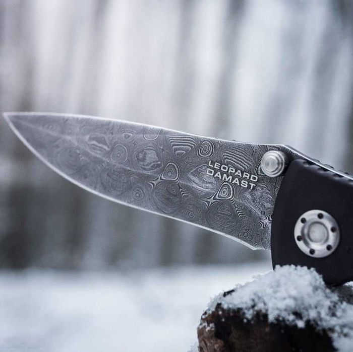 Колекционерски нож Böker Leopard Damask II - Стомана от танк