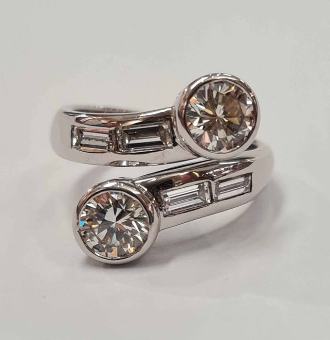 Inel din aur alb 18K cu diamante naturale, 1.89 ct.,IAU253