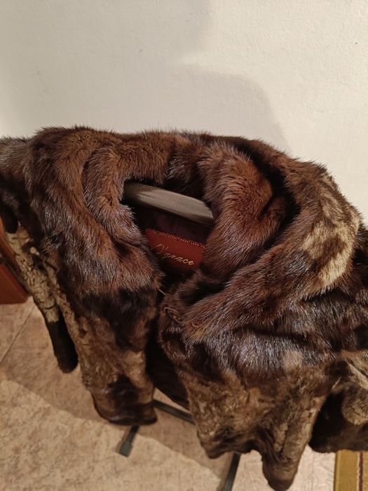 Норковая шуба с капюшоном