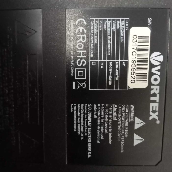 De vanzate televizor vortex