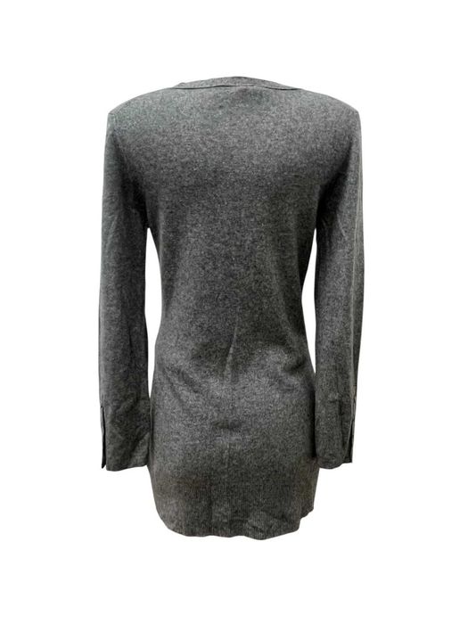 BONNETERIE размер XS S дамска дълга кашмирена жилетка 100% КАШМИР сива