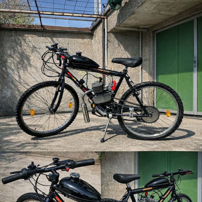 Веломотор 80cc | Нов двигател | 26 цола | 18 скорости Shimano