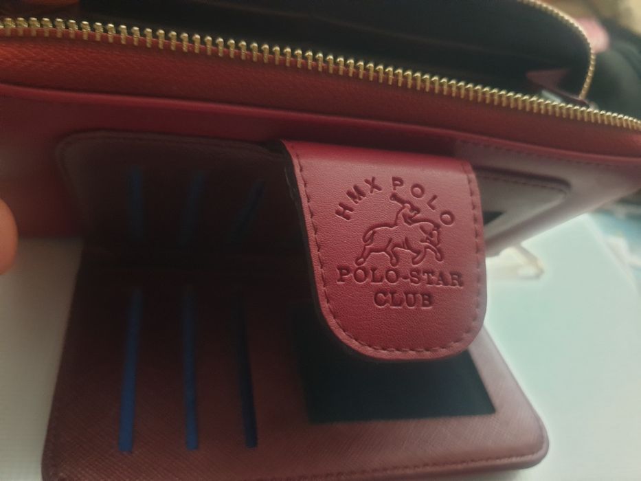 Дамско портмоне Polo-червено.
