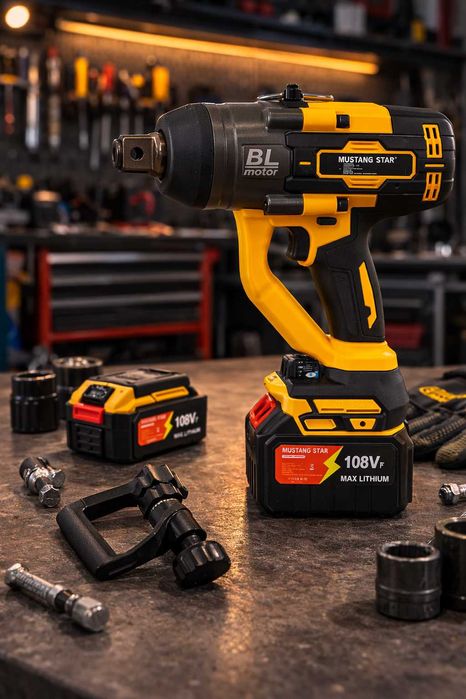 Pistol Impact 1/2 Brushless 108V 3000Nm 2 Baterii Profesional