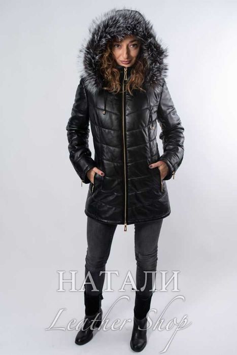 Зимно кожено яке Дария Black