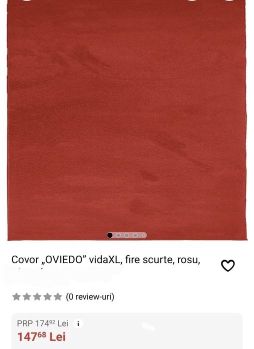 Covor rosu 100x100 cm