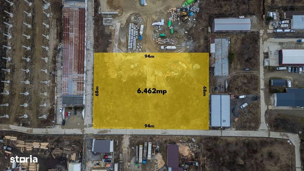 Teren 6500mp - Parcul Industrial Zărnești - Front 94m - Taxare inversă
