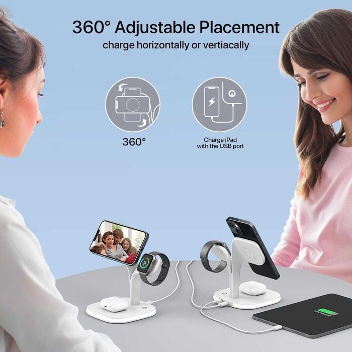 Безжична станция за зареждане 5 в 1 YM- UD 22 за Apple, Samsung и др.