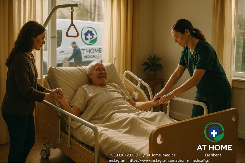 Уход на дому  за тяжело больными пациентами.