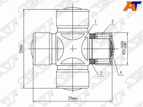 Крестовина рулевого кардана Toyota 4runner