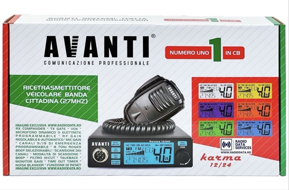 Statie radio CB Avanti Karma 12-24V ASQ VOX noua