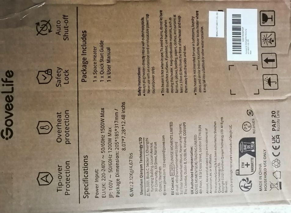 Wi fi smart & bluetooth Govee life