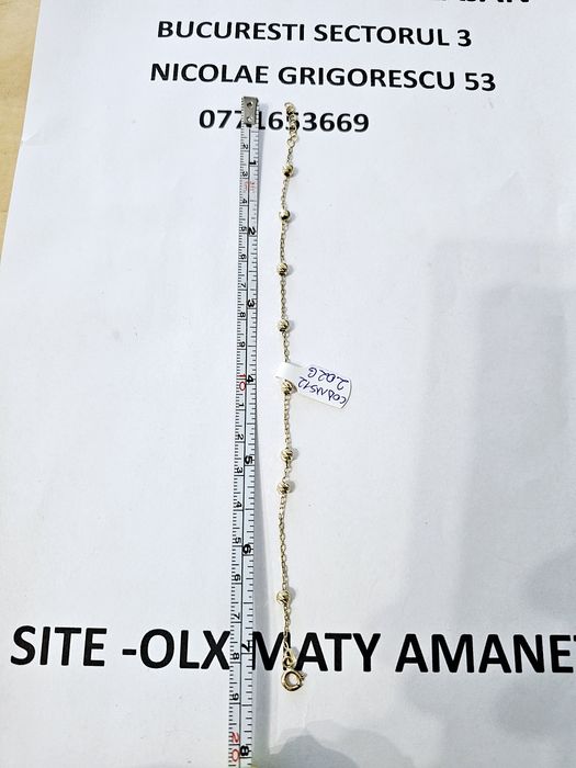 Vand bratara din aur 14 k 2.02 g cod ms 12