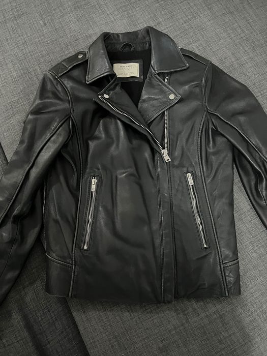 Geacă piele biker damă Zara