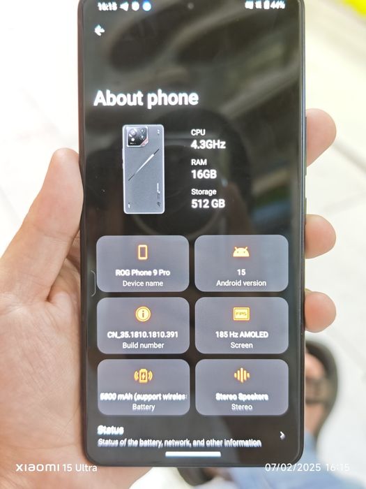 Asus Rog 9pro 16/512gb