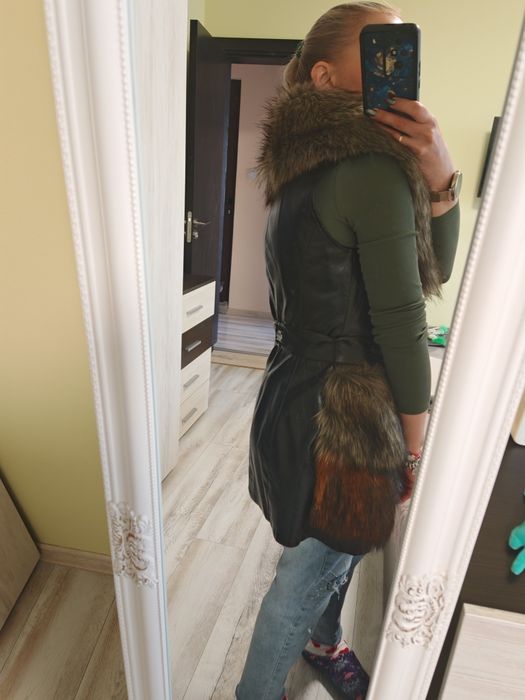 Дамски кожен елек Junona