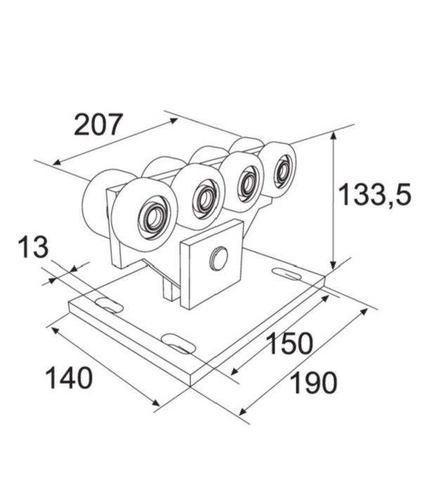 Консольная балка 70/90. Откатная автоматика