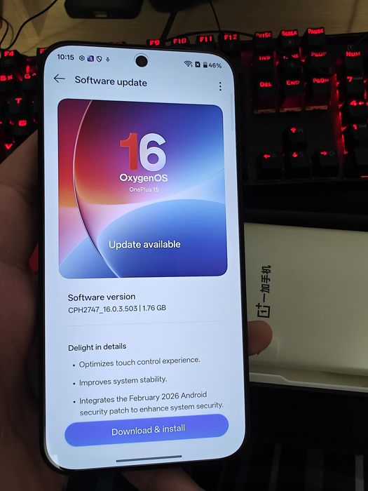 (NOU) OnePlus 15 Infinite Black - 12GB/256G + căști wireless xiaomi ca