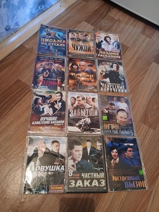 Диски dvdРусские сериалы,боевики.