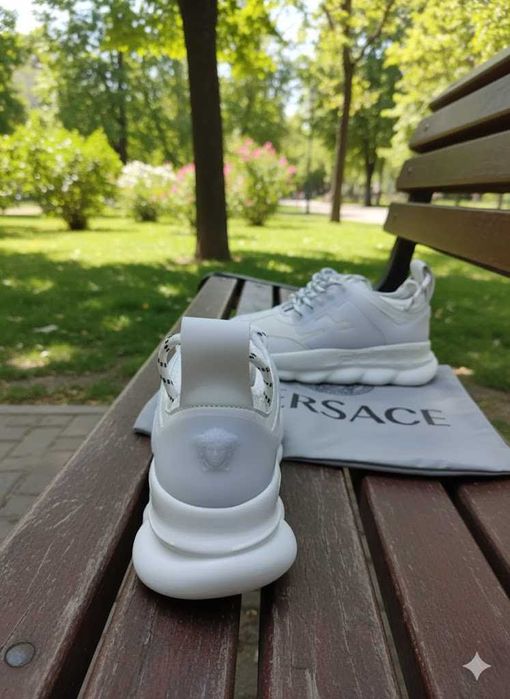 Adidasi Versace Chain Reaction Alb - Adidasi Fete Baieti