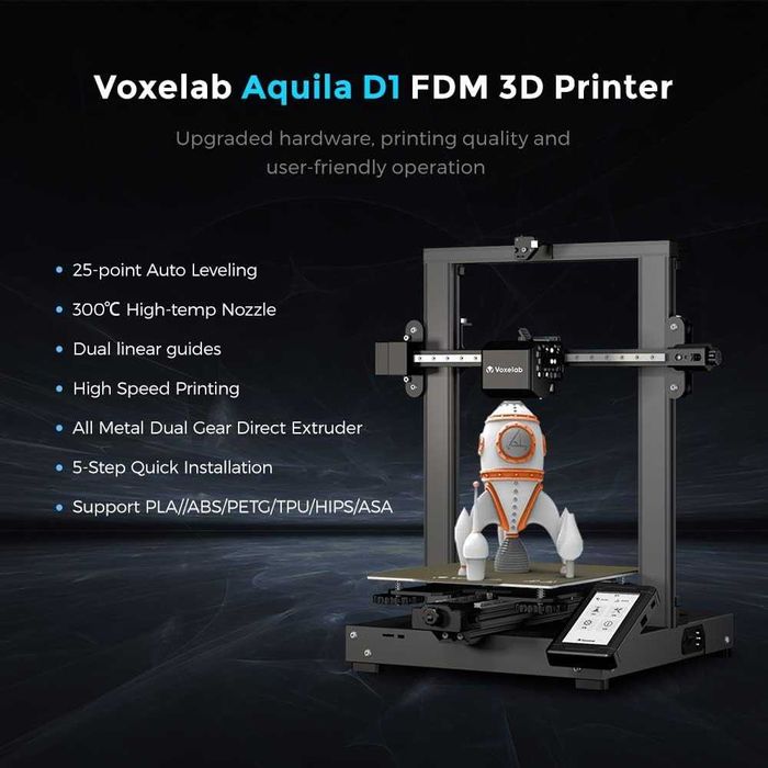 Imprimanta 3D Voxelab Aquila D1 levelling automat, 300 grade, 180 mm/s