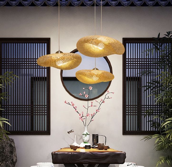 Люстра из ротанга