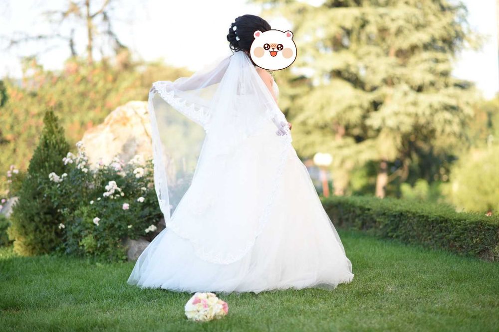 Сватбена дълга рокля тип принцеса