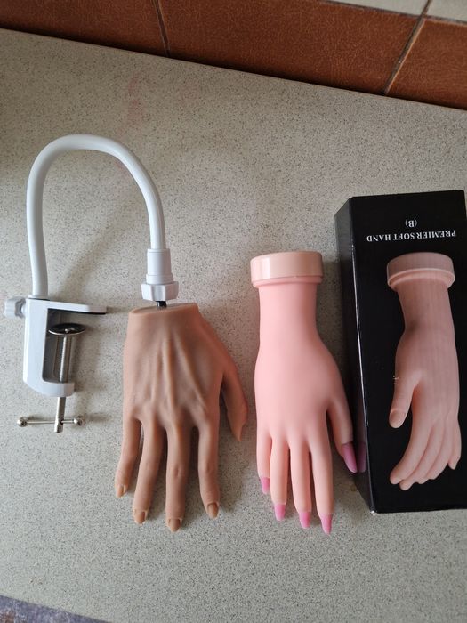 Mână Practica pt manichiura: Mana model din silicon pt manichiura unghii construcție gel, etc