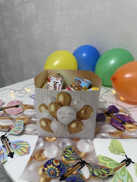 Сюрприз бокс с вылетающими бабочками подарок