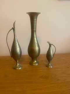 Set vase alamă lucrate manual