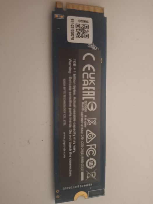 Ssd m2 Gigabyte 256GB Nvme