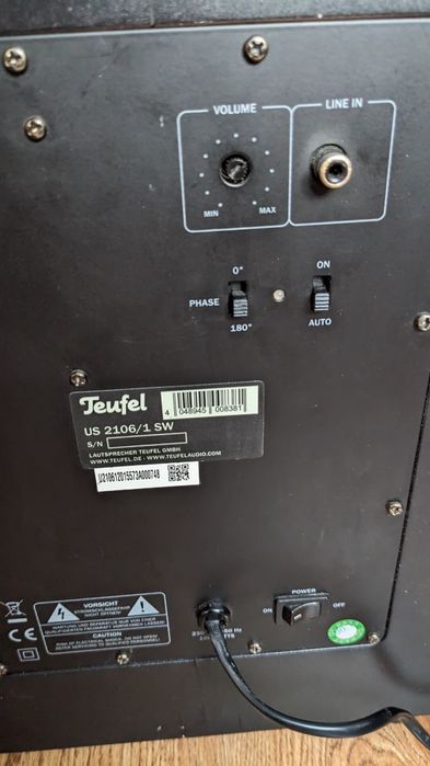 Subwoofer activ Teufel US 2106 1 SW 80 wați