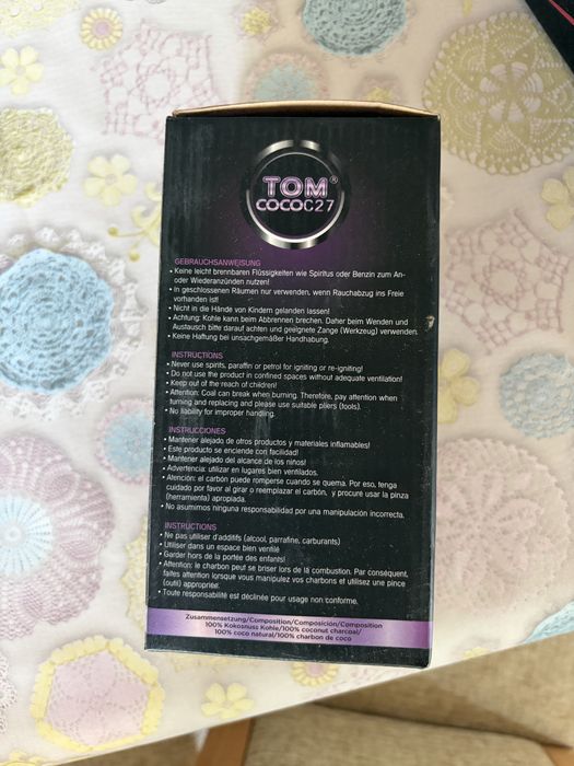 Tom Coco Gold 27 mm 1 Kg Кутия Въглени за Наргиле