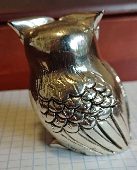 Сова декоративная, металл, статуэтка,