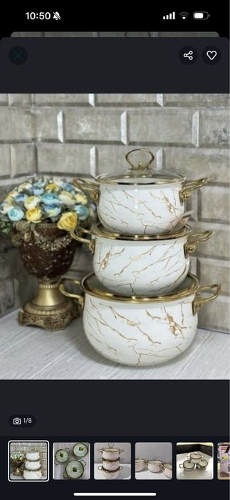 набор кастрюль эмаль