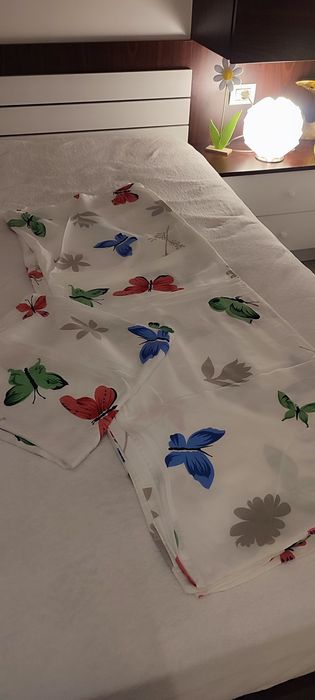 Lenjerie de pat, imprimeu fluturi, 100%bumbac satinat, nou