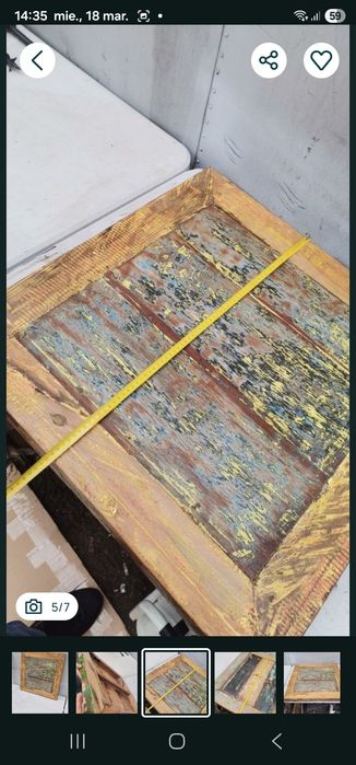 Blaturi de mese din lemn masiv recuperat pret

300 lei blatul