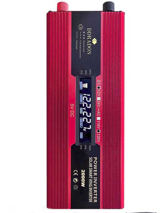 Инвертор 24V-220V 2000W / Преобразувател 24V-220V 2000 вата