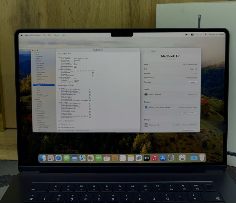Macbook Air M2 15inch 100% ёмкость