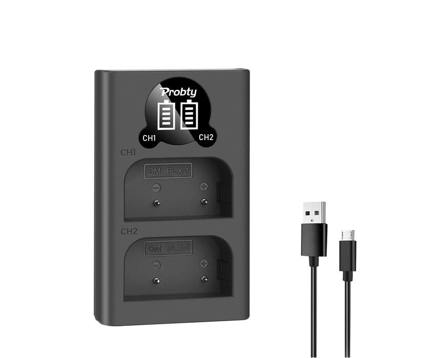 Двойно зарядно за батерии BLX-1 за Olympus OM-1