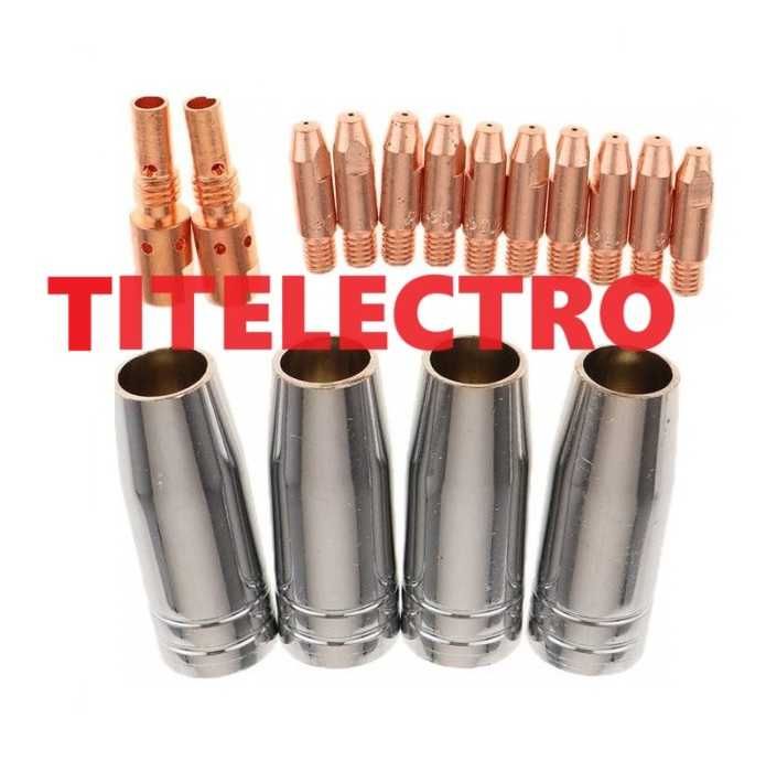 Set 16 duze accesorii pistolet 25AK / MB25 sudura cu sarma argon CO2