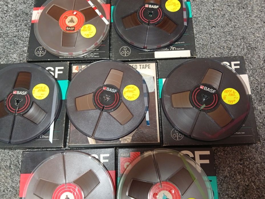 Basf 18 cm lot 7 role magnetofon inregistrate cu muzica auditie buna