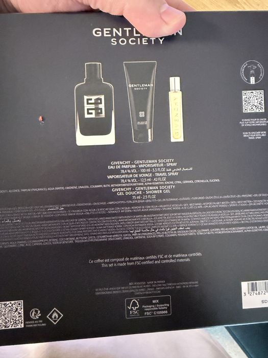 Set Givenchy Gentleman Society - EDP 100 ml + gel dus + travel