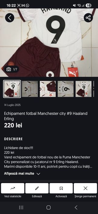 Echipament manchester city Haaland